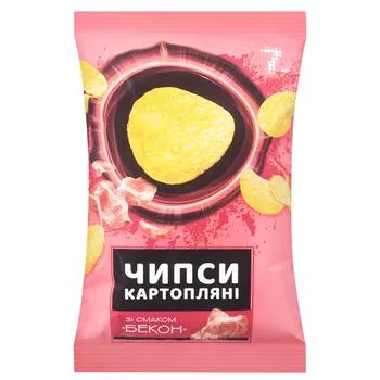 Чипси 7 зі смаком бекону 110г - Photo 1