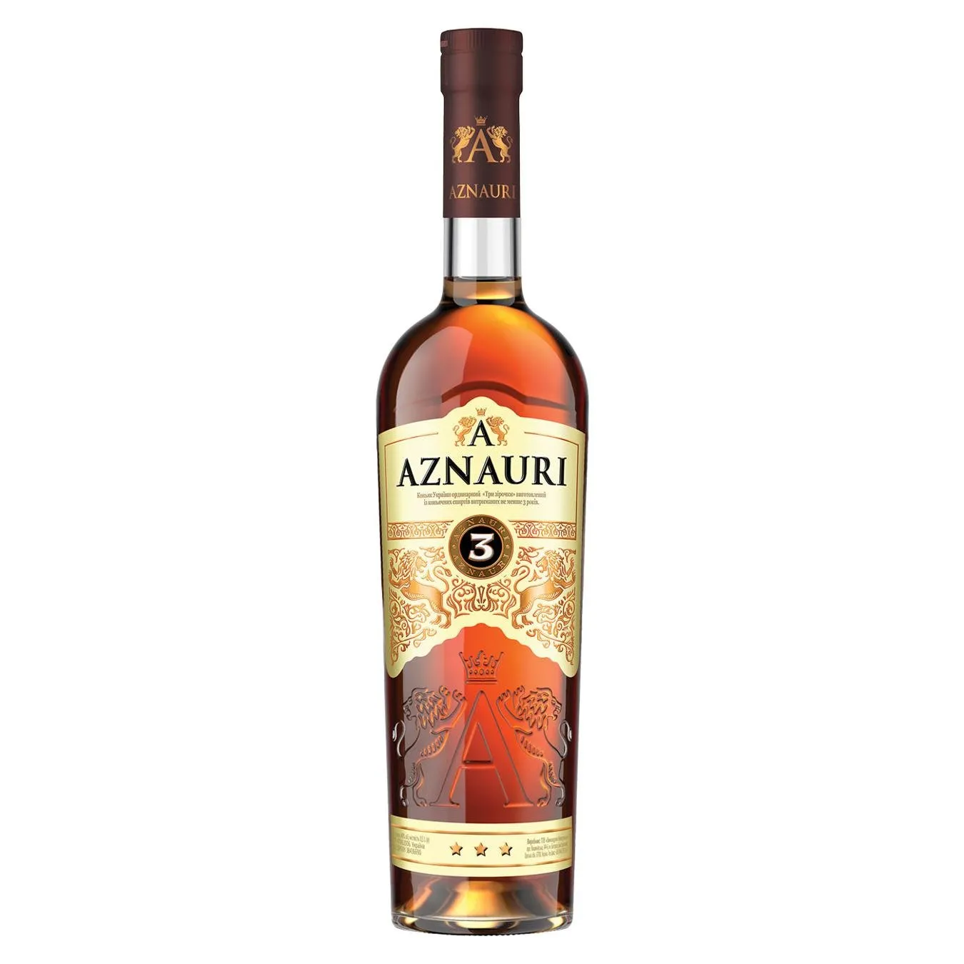 Коньяк Aznauri 3 роки 40% 0,5л - Фото 1