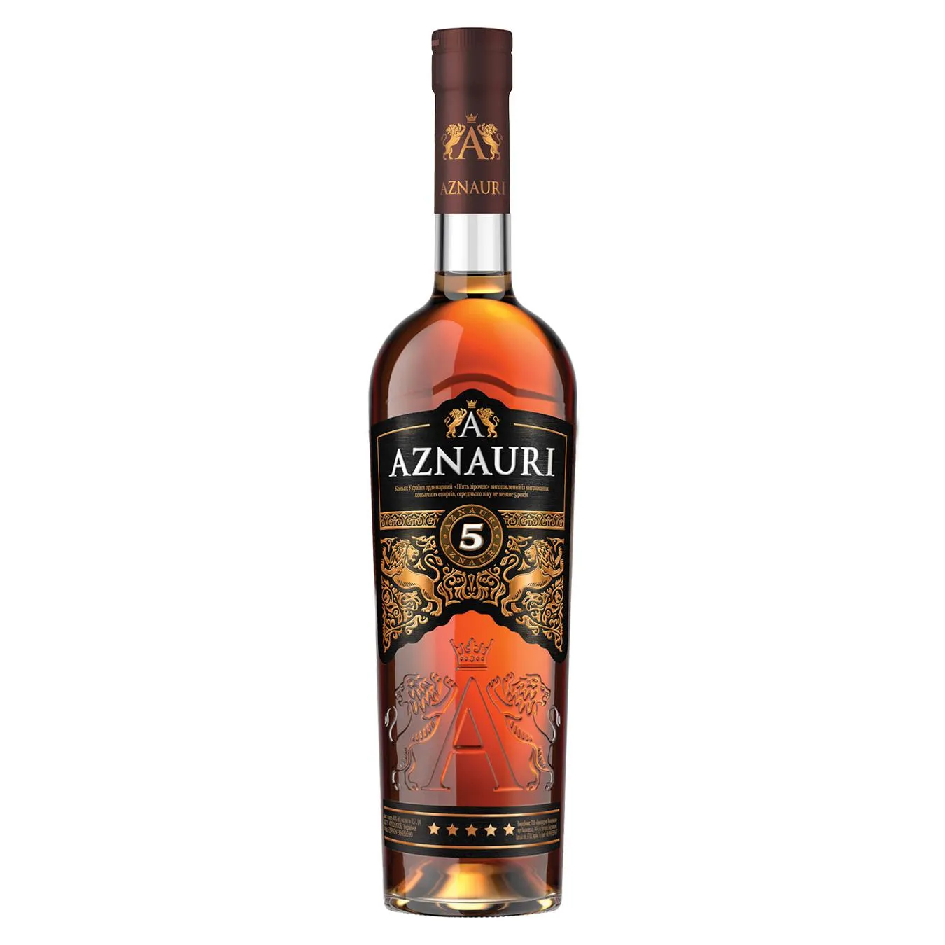 Коньяк Aznauri 5 років 40% 0,5л - Фото 1