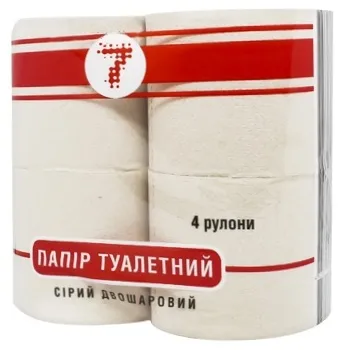 Туалетний папір Семерка сірий 2-шаровий 4шт - Photo 1