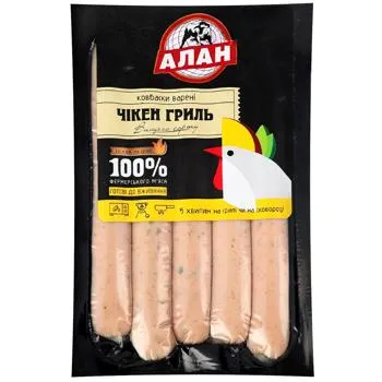 Ковбаски Алан Чікен Гриль вищий сорт 200г - Photo 1