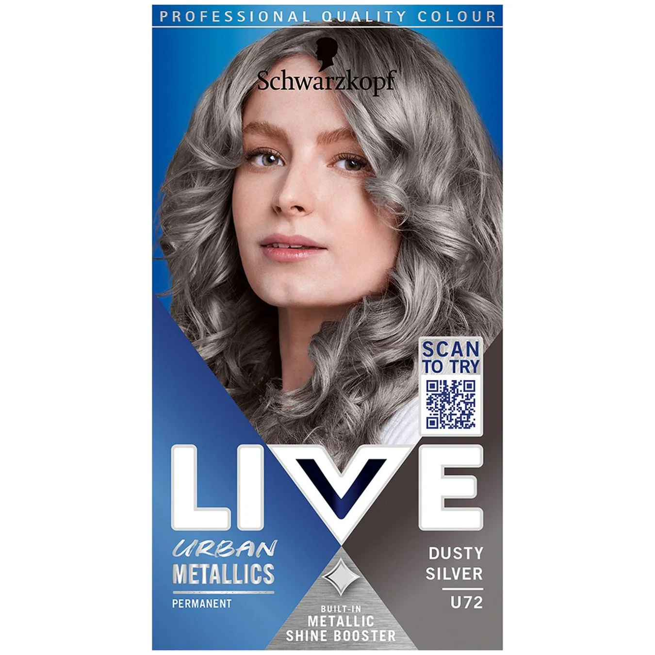 Фарба для волосся Schwarzkopf Live Urban Metallics U72 Попелястий хром - Фото 1