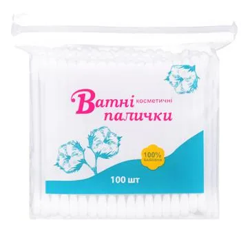 Ватні палички косметичні 100шт - Photo 1