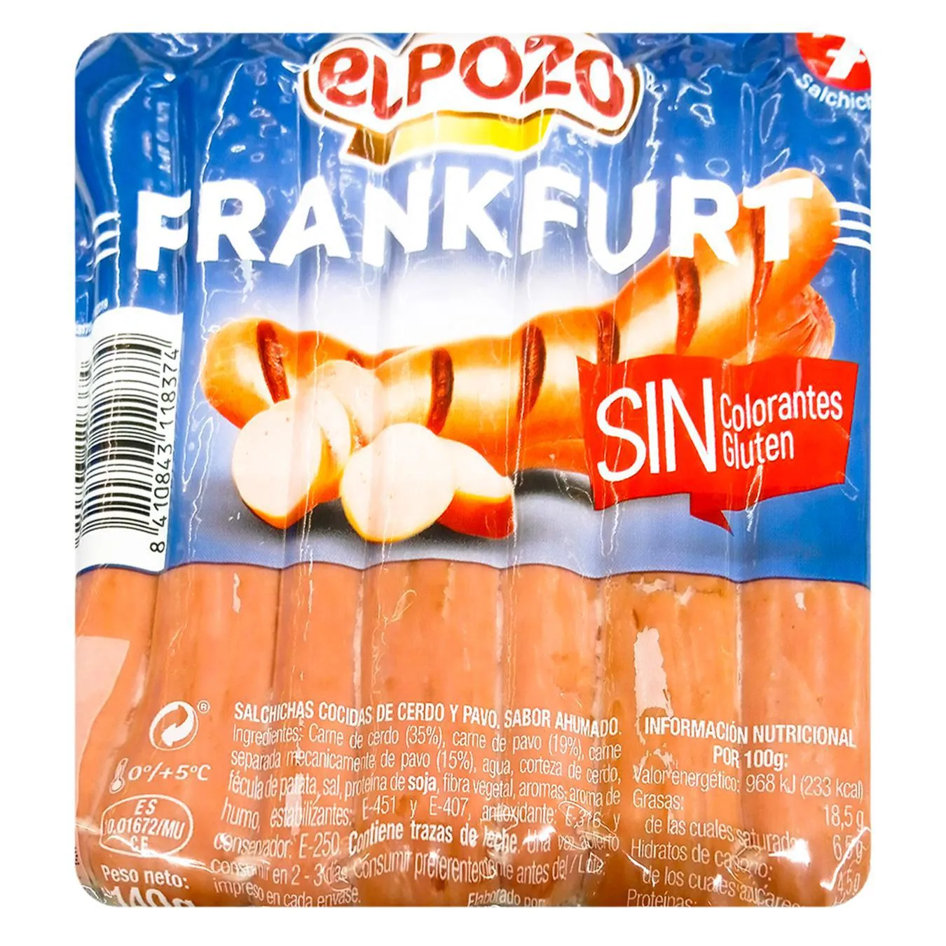 Сосиски Elpozo Франкфуртські варені 140г - Фото 1