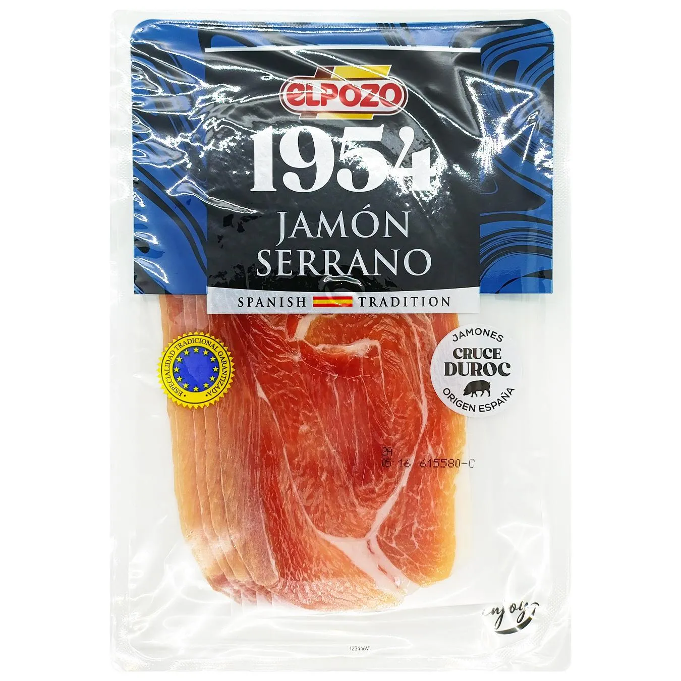 Хамон Elpozo Серрано нарізка 80г - Фото 1