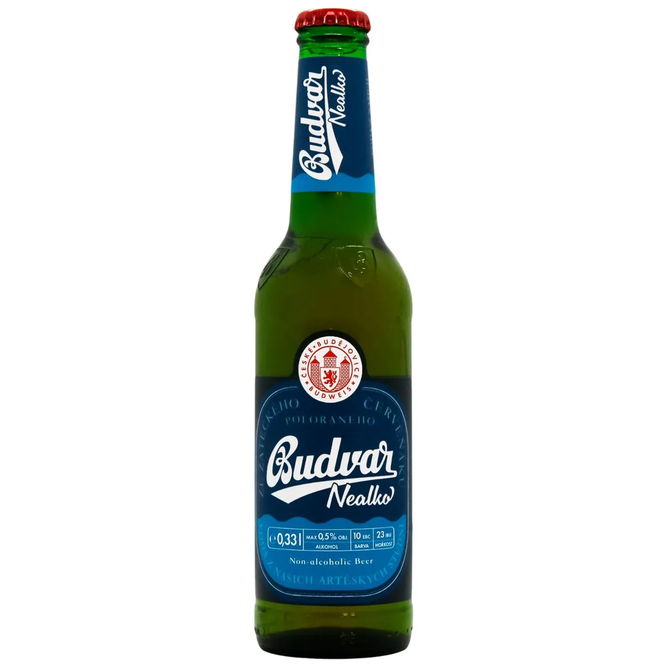 Пиво Budweiser Budvar світле безалкогольне 0,33л - Фото 1