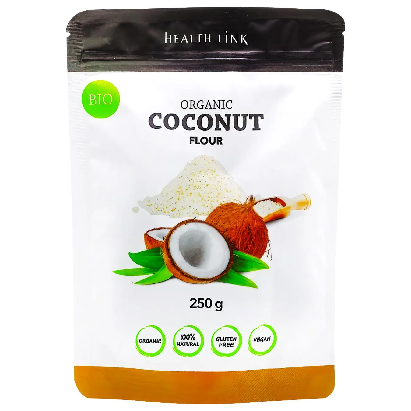Борошно кокосове Health Link органічне 250г - Фото 1
