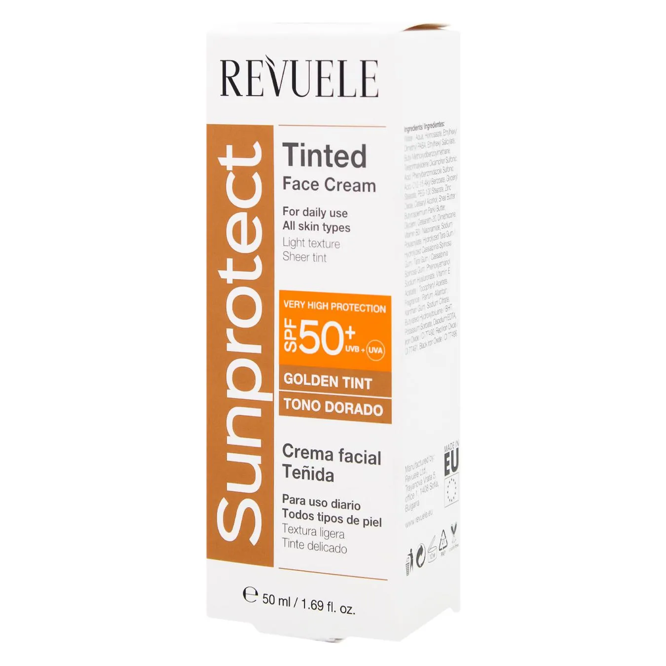 Крем для обличчя Revuele Золотистий відтінок SPF50+ 50мл - Фото 1