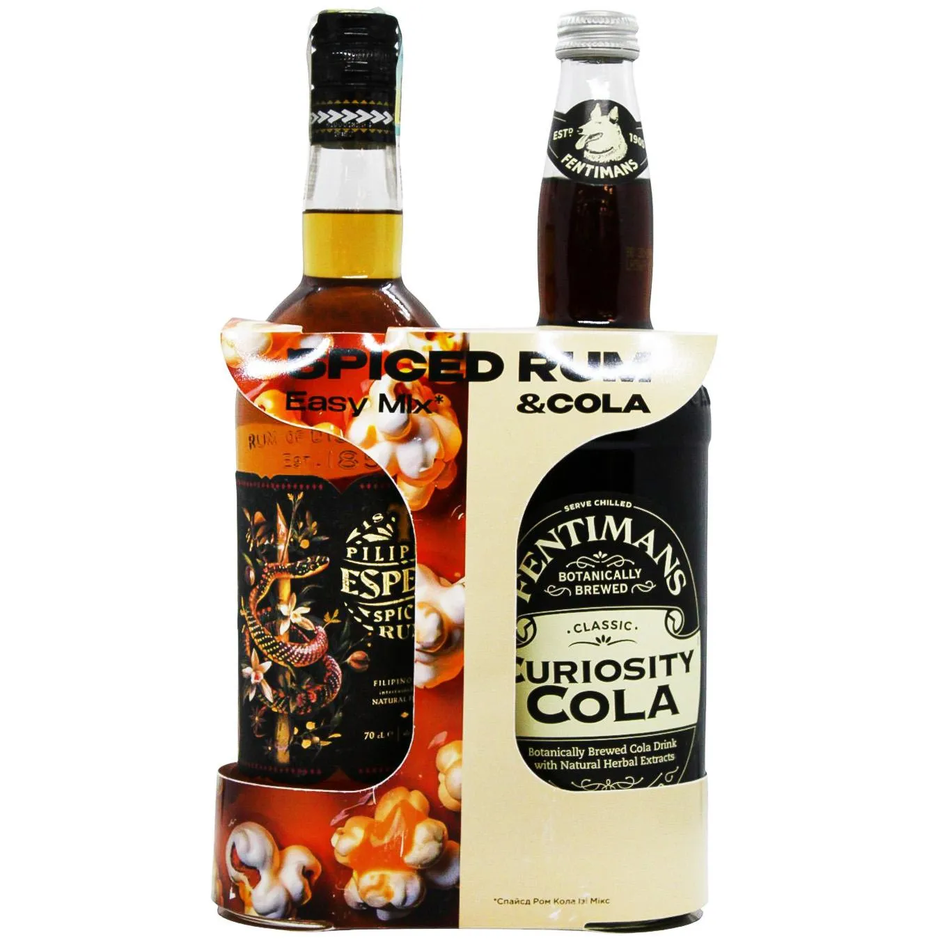 Набір Ром Tanduay Spiced Especia 40% 0,7л та Напій Fentimans Classic Curiosity Cola 0,7л - Фото 1