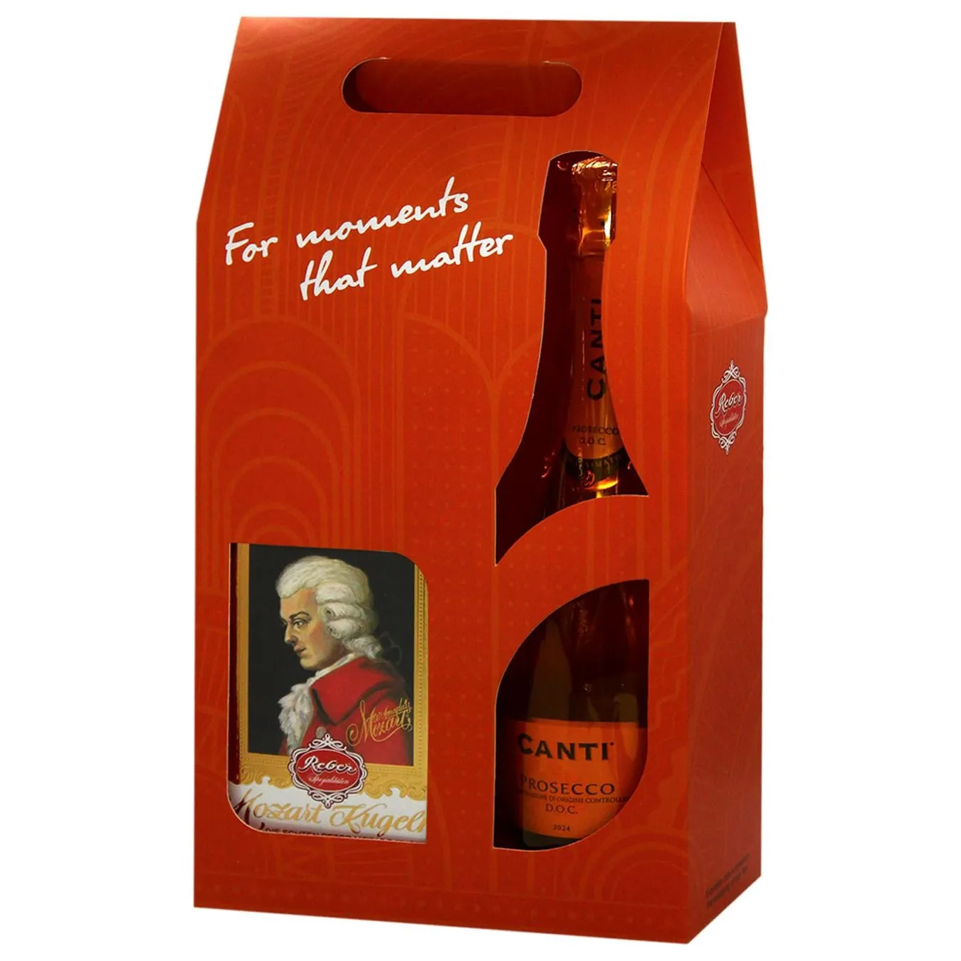 Вино ігристе Canti Prosecco + цукерки Reber біле сухе 0.75л - Фото 1