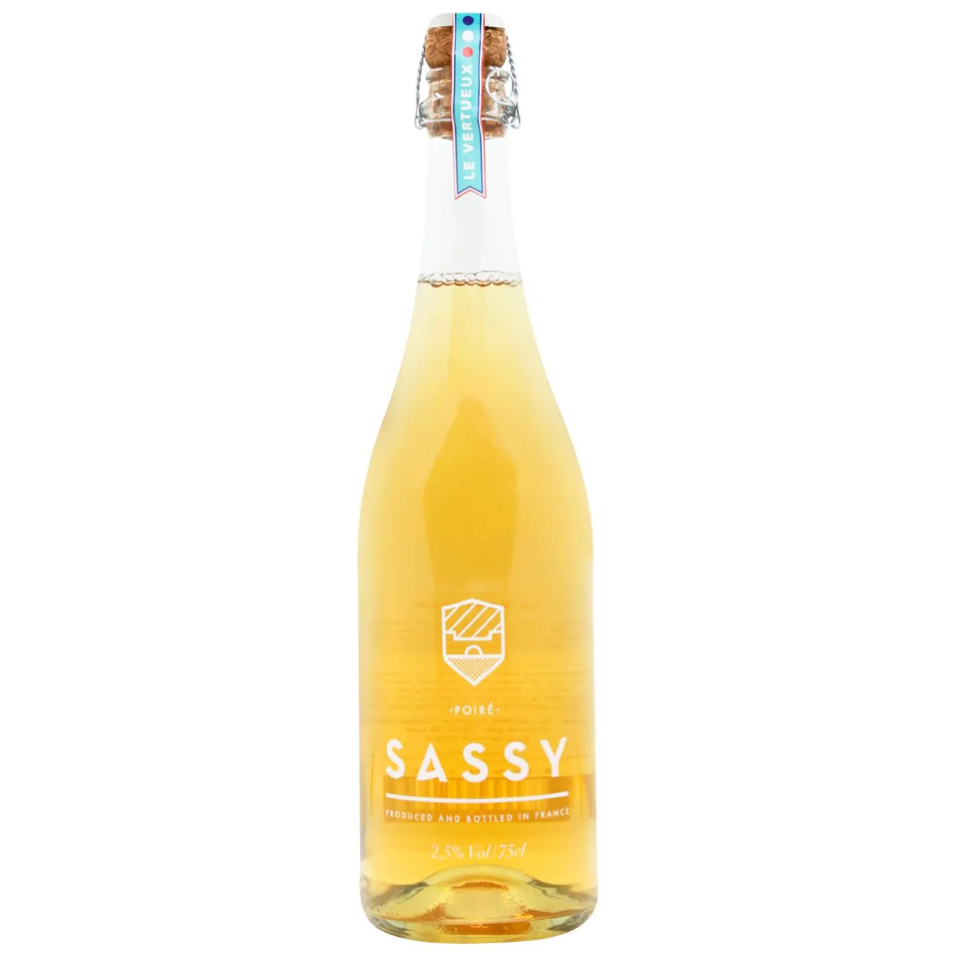 Сидр ігристий Sassy Cidre Poire солодкий 2,5% 0,75л - Фото 1
