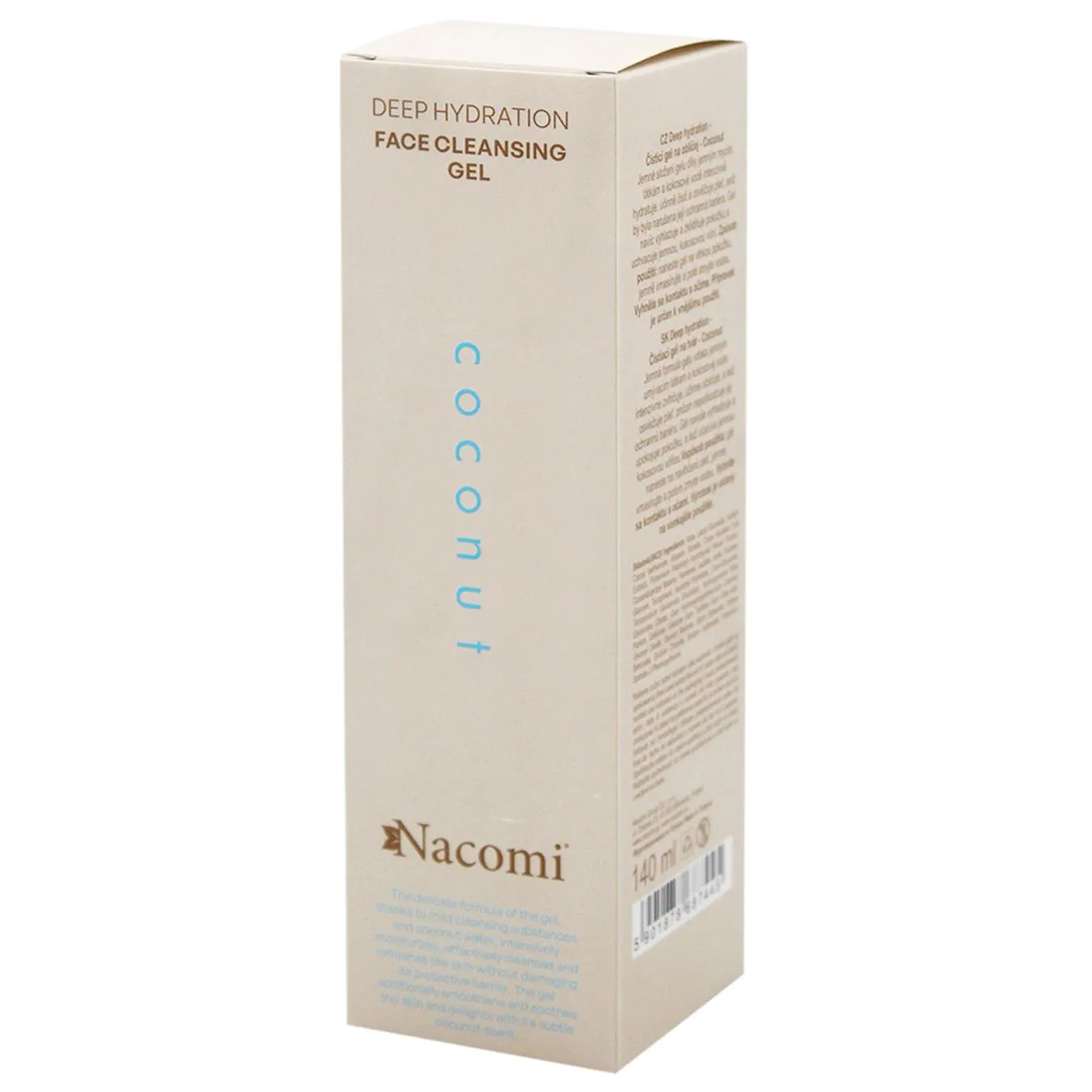 Гель для вмивання Nacomi Coconut зволоження 140мл - Фото 1