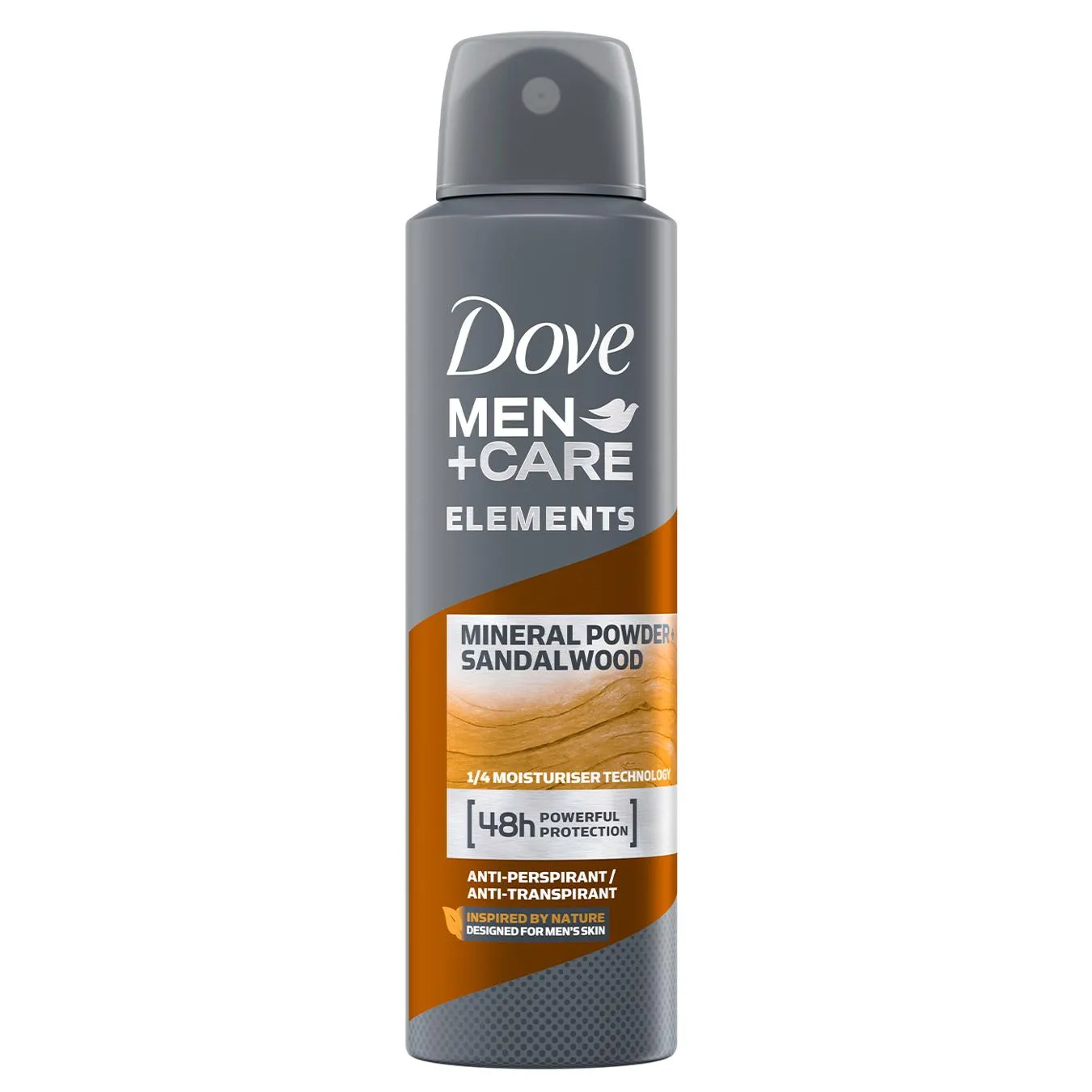 Антиперспірант аерозольний Dove Men +Care Пудра та сандалове дерево 150мл - Фото 1