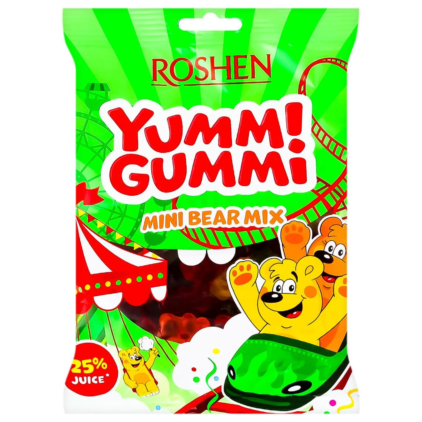 Цукерки Roshen Yummi Gummi Mini Bear Mix желейні 165г - Фото 4