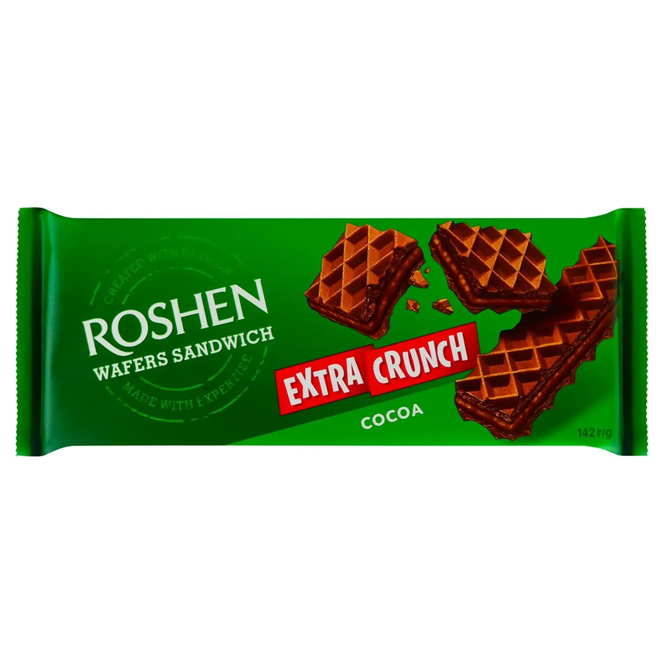 Вафлі Roshen Wafers Sandwich Crunch шоколад 142г - Фото 5