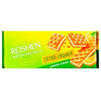 Вафлі Roshen Wafers Sandwich Extra Crunch лимон 142г - Photo 3