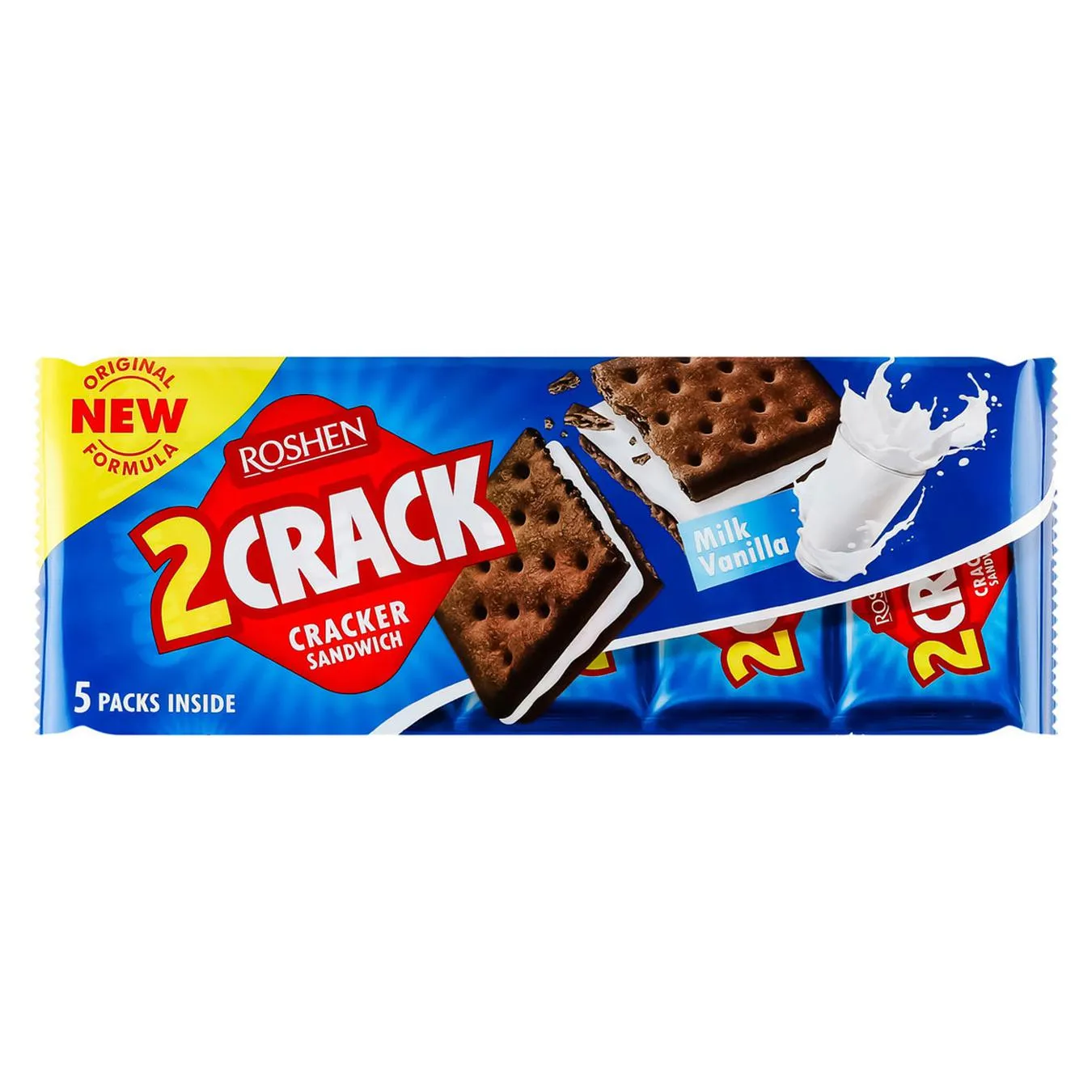Крекер Roshen 2 Crack молочно-ванільна начинка 235г - Фото 5