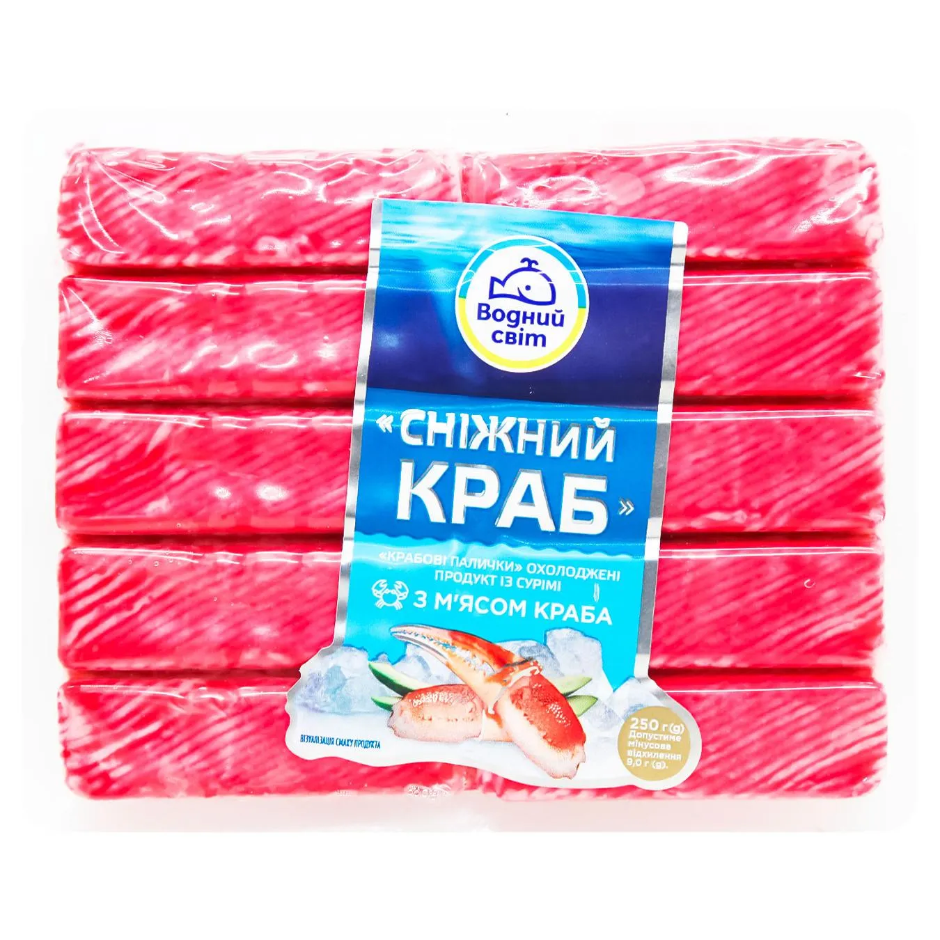 Крабові палички Водний Світ Сніжний краб охолоджені 250г - Фото 5