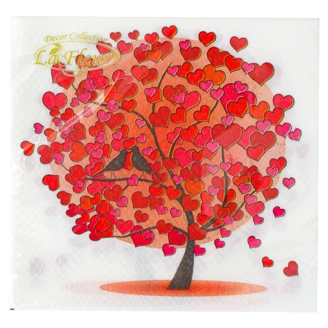 Серветки La Fleur Любовне дерево 33х33см 2 шари 20шт - Фото 1