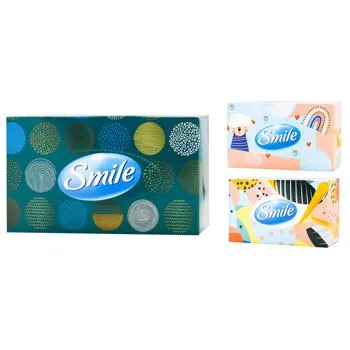 Серветки косметичні Smile білі 3-шарові 70л - Фото 3