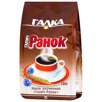 Напій на основі ячменю та цикорію Галка Галич Ранок 100г - Photo 1