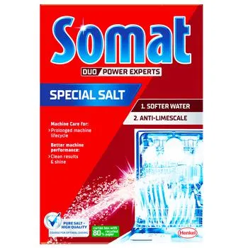 Сіль для посудомийних машин Somat 1,5кг - Фото 4