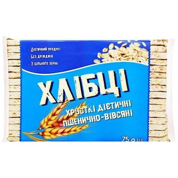 Хлібці Пшенично-вівсяні хрусткі 75г - Photo 1