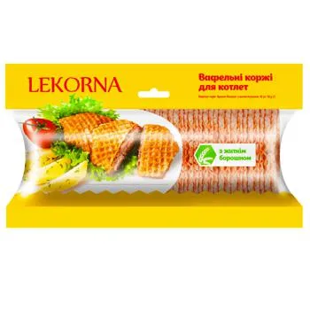 Коржі вафельні Lekorna Бризолі з житнім борошном 42шт 50г - Photo 3