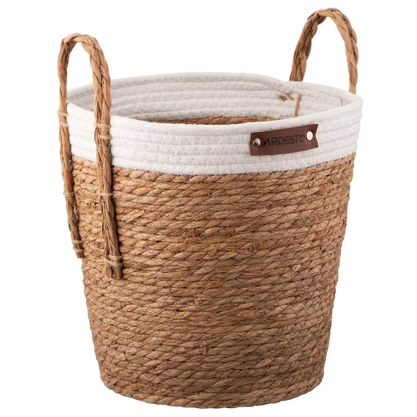 Кошик Ardesto Prestigio бавовняний шпагат сірий 29*29*30см - Фото 1