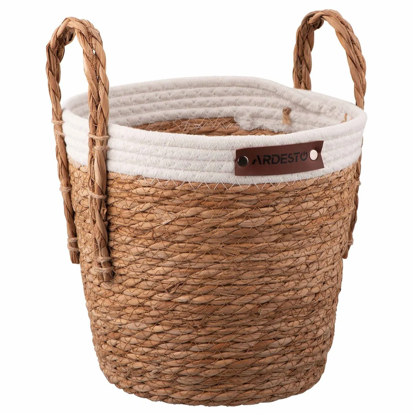 Кошик Ardesto Prestigio бавовняний шпагат сірий 26*26*24см - Фото 1