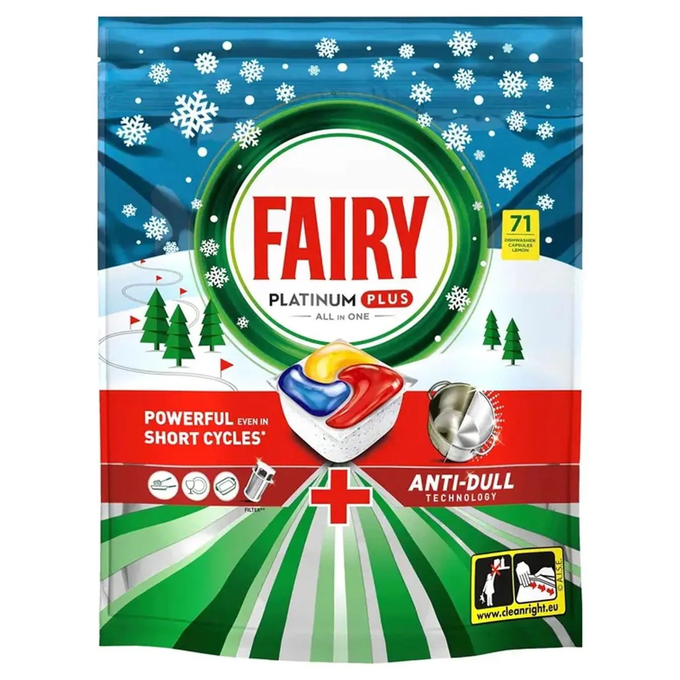Капсули для посудомийних машин Fairy Platinum Plus Все-в-1 Лимон 71шт - Фото 1