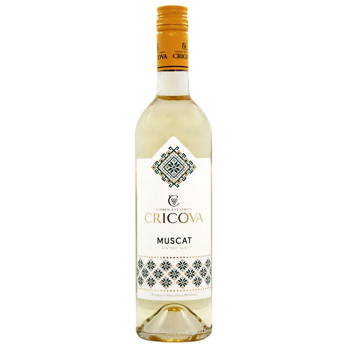 Вино Cricova Мускат Національне біле сухе 0.75л 12.5% - Фото 1