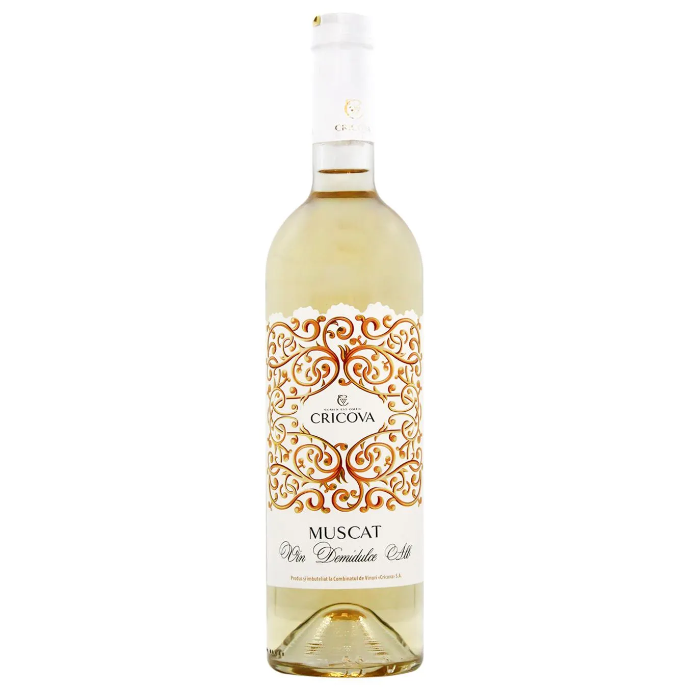 Вино Cricova Орнамент Мускат біле напівсолодке 12% 0,75л - Фото 1