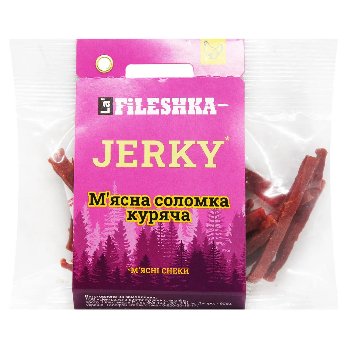 Соломка La Fileshka Куряча м'ясна 30г - Фото 1