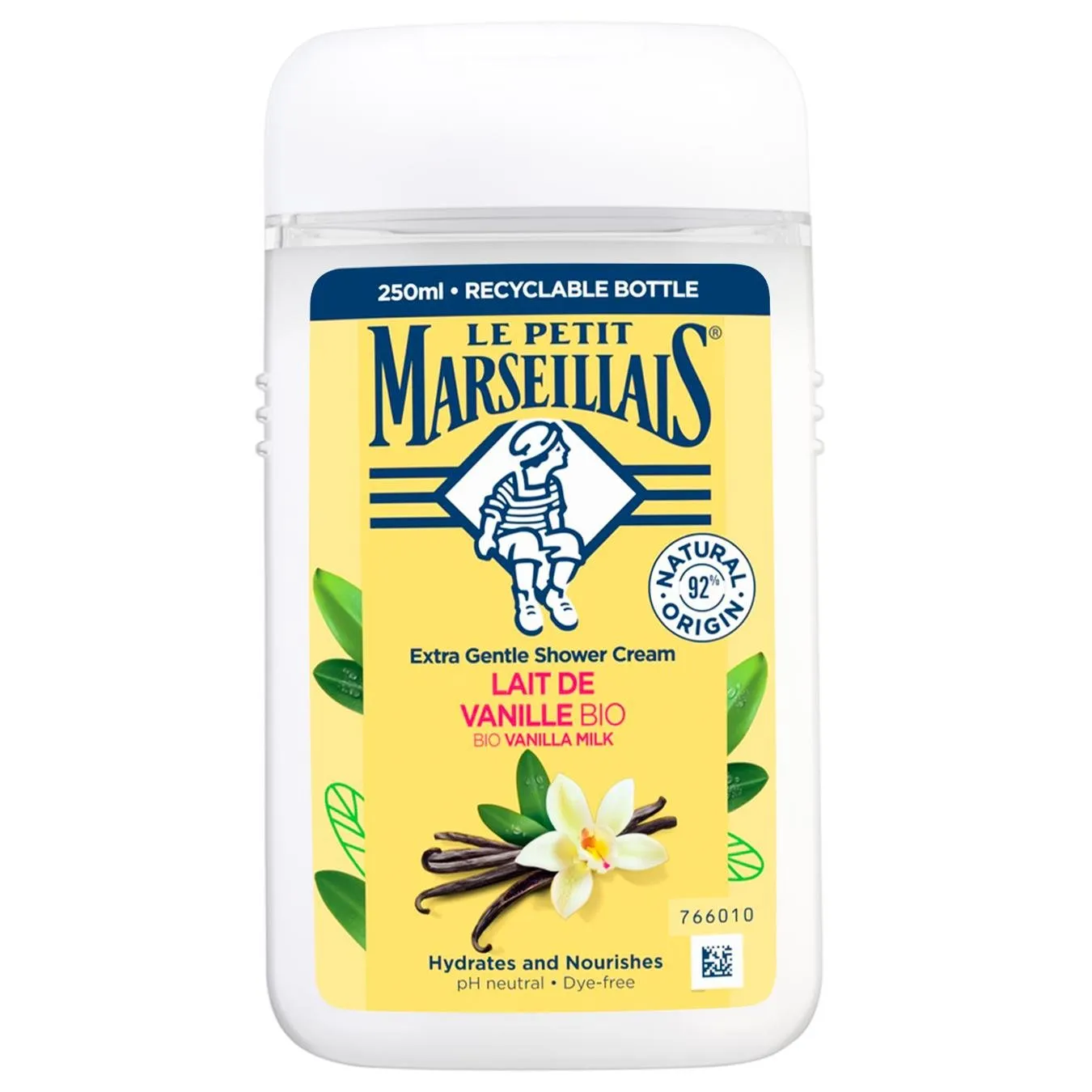 Гель для душу Le Petit Marseillais ваніль 250мл - Фото 1