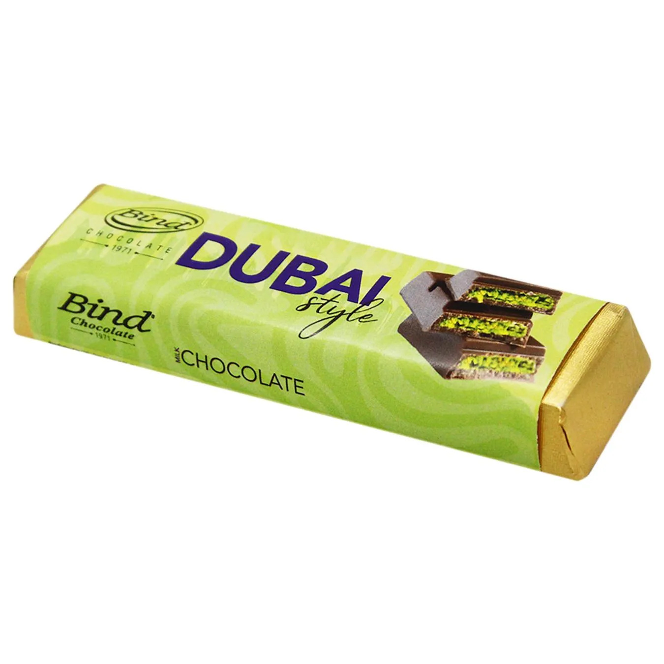 Батончик Bind Dubai молочн з фісташковою нач. та кадаїфом 40 - Фото 1