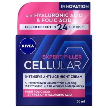Крем для обличчя Nivea Hyaluron Cellular нічний 50мл - Фото 1
