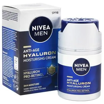 Крем для обличчя Nivea Men Anti-age Hyaluron зволожуючий 50мл - Фото 3