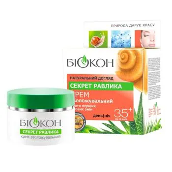 Крем для обличчя Біокон Секрет равлика Зволожувальний 35+ 50мл - Фото 3