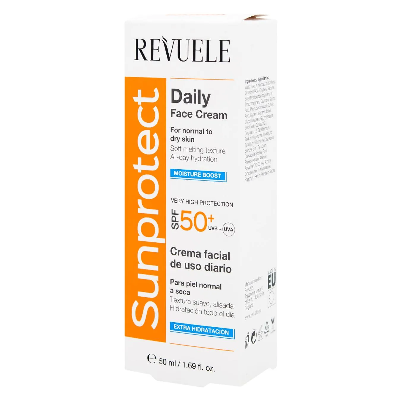 Крем для обличчя і тіла Revuele Зволожуючий SPF50+ 50мл - Фото 1