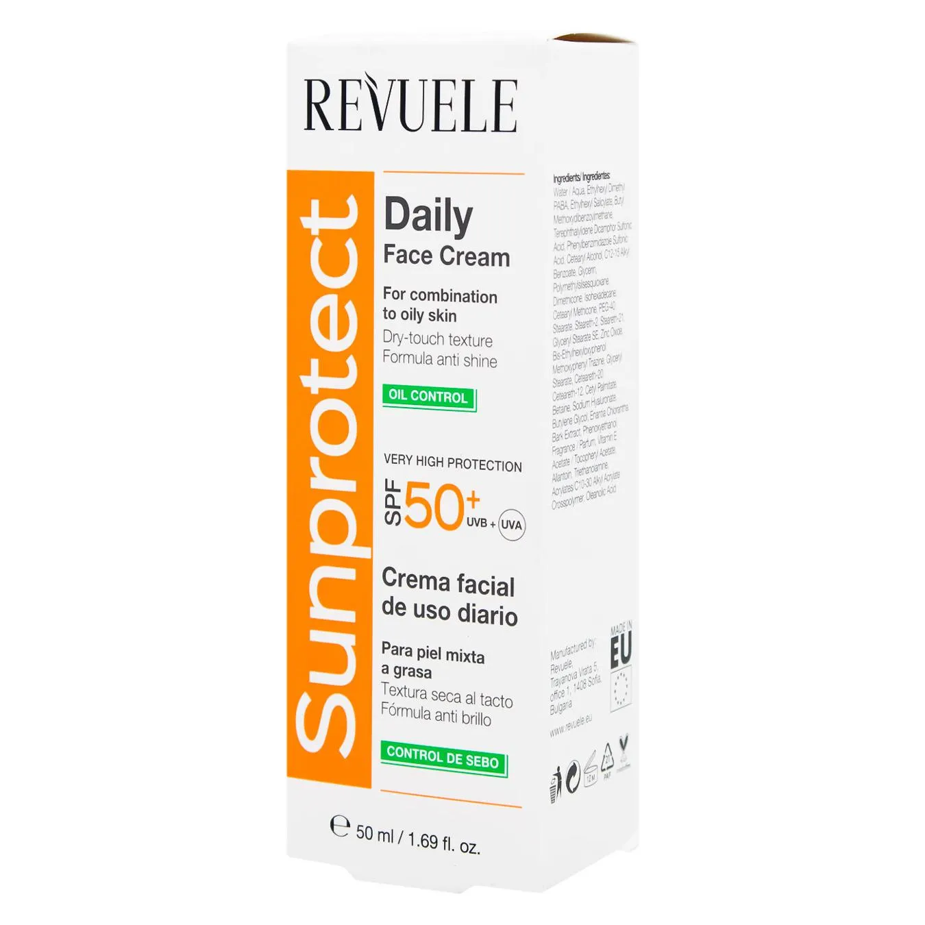 Крем для обличчя і тіла Revuele Контроль жиру SPF50+ 50мл - Фото 1