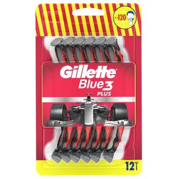 Бритви одноразові Gillette Blue3 Plus 12шт - Фото 1