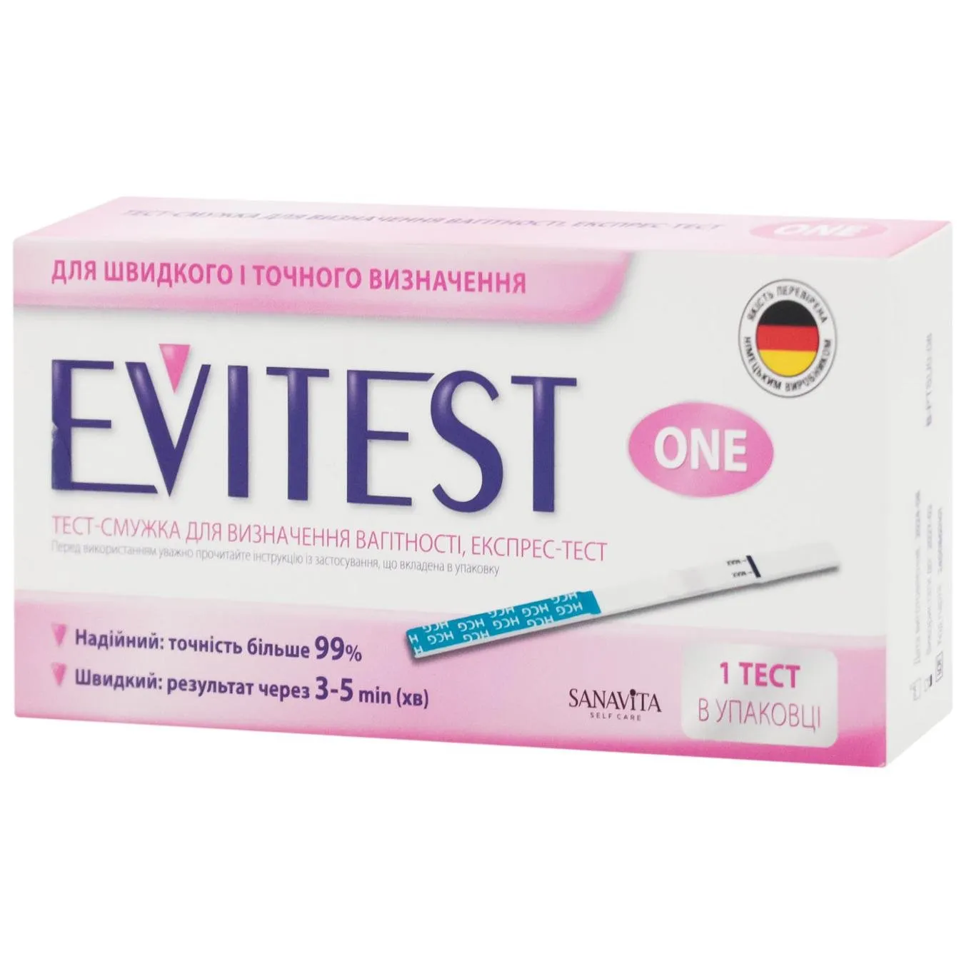 Тест-смужка Evitest №1 для визначення вагітності - Фото 5