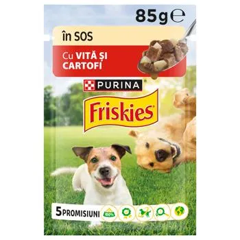 Корм вологий Friskies з яловичиною та картоплею для собак 85г - Photo 3