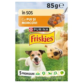 Корм вологий Friskies з куркою та морквою для дорослих собак 85г - Photo 3