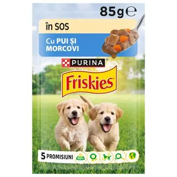 Корм вологий Friskies Junior з куркою та морквою для цуценят 100г - Photo 3