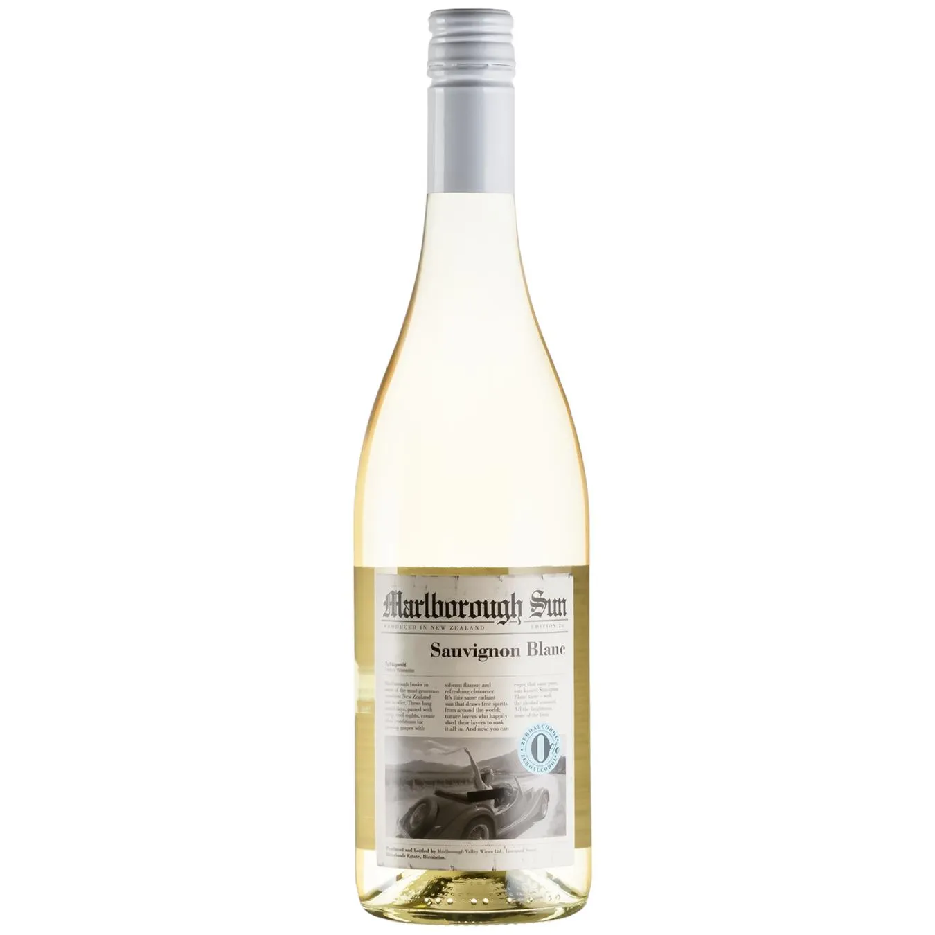 Вино Marlborough Sun Sauvignon Blanc біле напівсухе безалкогольне 0% 0,75л - Фото 1