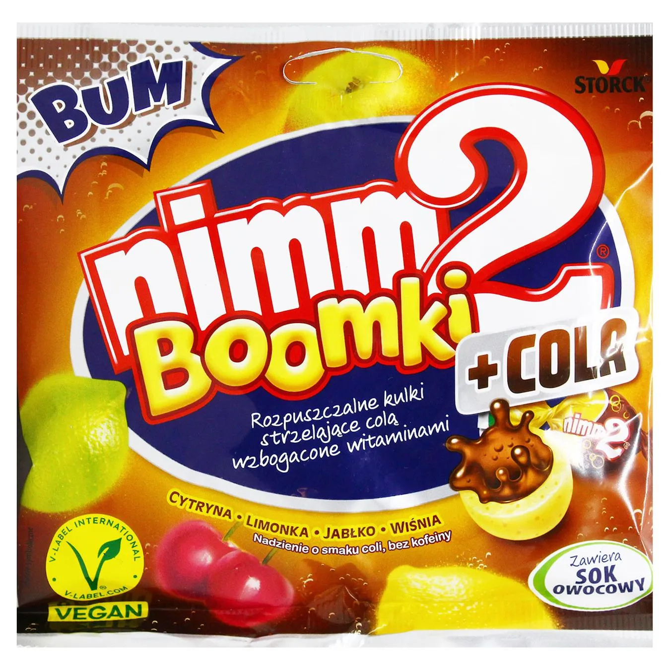 Цукерки Nimm2 Фруктові з начинкою зі смаком коли 90г - Фото 1