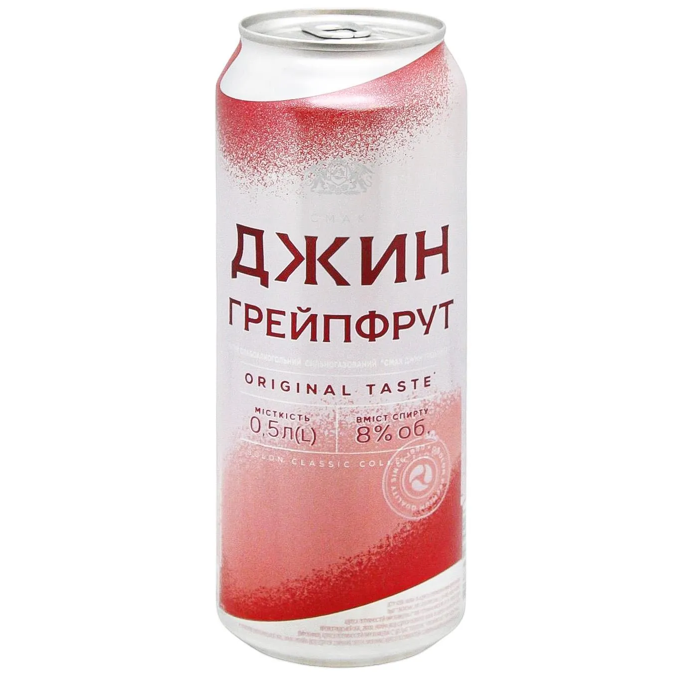 Напій слабоалкогольний Оболонь Джин-Грейпфрут 8% 0,33л с/пл - Фото 1