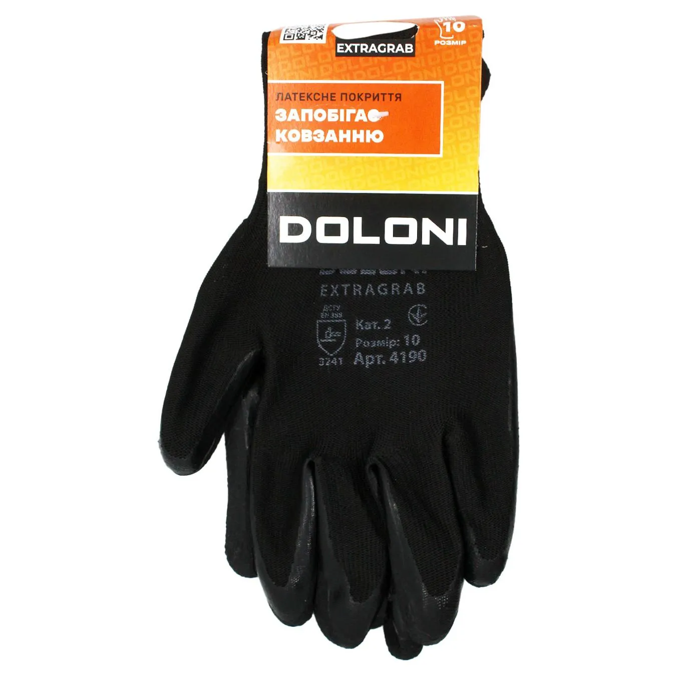 Рукавички Doloni чорні р.10 - Фото 1